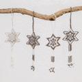 The Holiday Aisle® Santiago Atitlan Women's Group Handmade Fleeting Stars Glass Beaded Ornaments Glass in Gray | 4.7 H x 2 W x 0.6 D in | Wayfair