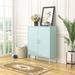 Latitude Run® Merrilee 31.5" Wide 2-Door Storage Cabinet w/ Adjustable Shelves & Feets Metal in Blue | 39.96 H x 31.5 W x 15.75 D in | Wayfair