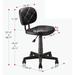 Latitude Run® Drafting Chair Upholstered, Leather in Black/Brown/Gray | 21.3 W x 24 D in | Wayfair C818AF47B59C4DAE9F9B327DDB7FF3D7