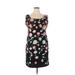 CATHERINE Catherine Malandrino Casual Dress - Shift: Black Floral Dresses - Women's Size Small