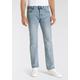 Straight-Jeans LEVI'S "501 ORIGINAL" Gr. 36, Länge 32, blau (crystal clear stretch) Herren Jeans Straight Fit mit Markenlabel Bestseller