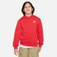 Kapuzensweatshirt NIKE SPORTSWEAR "CLUB FLEECE BIG KID'S PULLOVER HOODIE" Gr. M (140/146), rot (university red, white) Kinder Sweatshirts