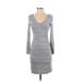 Banana Republic Casual Dress - Sweater Dress: Gray Marled Dresses - Women's Size X-Small Petite