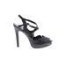 Devani Heels: Pumps Stilleto Cocktail Party Black Print Shoes - Women's Size 8 1/2 - Open Toe