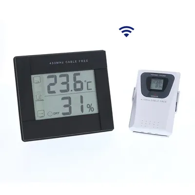 Therye.com numérique et hygromètre sans fil avec capteur à distance température et humidité