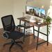 Vecelo Home Office Desk & Chair Set Computer Desk & Ergonomic Mesh Office Chair Set Wood/Metal in Brown | 30 H x 43 W x 20 D in | Wayfair