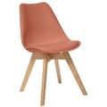 Atmosphera - Chaise scandinave Baya terracotta - Orange