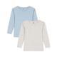 Petit Bateau - Langarm-Shirt Marshmallow 2Er Pack In Blau/Grau, Gr.116