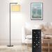 Ebern Designs Nylene 64" Arc/Arched Floor Lamp w/ Remote Control & Bulb Included Metal in Black | 64 H x 12.2 W x 16.7 D in | Wayfair