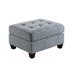 Red Barrel Studio® Pali 32 Inch Modern Square Ottoman, Foam Tufted Seat, Gray Linen Fabric Linen | 19 H x 26 W x 32 D in | Wayfair