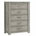 Red Barrel Studio® Egita 5 - Drawer Dresser Wood in Brown/Gray | 52 H x 37 W x 18 D in | Wayfair 077AE90D545544B38974E3A86A5FC57A