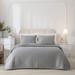 Everly Quinn Daygen Velvet Reversible 3 Piece Quilt Set Polyester/Polyfill/Velvet in Gray | Full/Queen Quilt + 2 Standard Shams | Wayfair