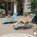 Patio Rocking Chairs Curved Rocker Chaise Lounge Chairs (Set of 2) - 57.87" L x 24.70" W x 35.43" H