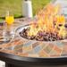 Sudbury 42" Outdoor Round Propane Stone Fire Pit Table