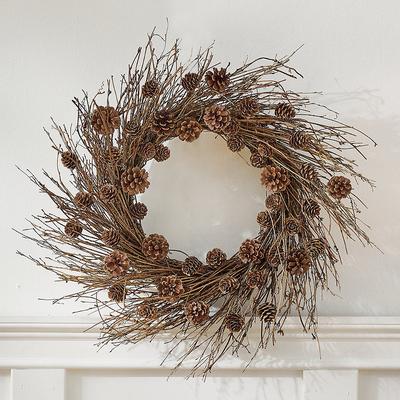 Twig And Pinecone Wreath - Grandin Road