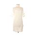 Lucky Brand Casual Dress - Shift: Ivory Print Dresses - Women's Size Small