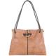 Gigi Othello Soft Leather Shoulder Bag With Twin Straps 4323 (Honey/Dark Brown)