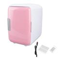 Riuulity Small Refrigerator Cooler, Mini Fridge for Skincare Cosmetic Foods Medications Drinks with 4 Liter 6 Can Capacity Compact Refrigerators Refrigerators, Freezers Ice Makers (Pink)