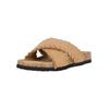 Sandale CRUZ "Rufalia", Damen, Gr. 39, beige (braun), Polyurethane, casual, Schuhe Pantolette Schlappen, mit weichem Fußbett