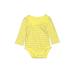 Baby Gap Long Sleeve Onesie: Yellow Stripes Bottoms - Size 3-6 Month