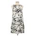 Banana Republic Casual Dress - Shift: White Print Dresses - Women's Size 00 Petite