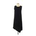 Victor Alfaro Collective Casual Dress - Shift Crew Neck Sleeveless: Black Print Dresses - Women's Size Large