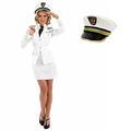 Fun Shack Navy Costume Women, Sailor and Navy Fancy Dress, Nautical Fancy Dress, Womens Officer Costume - Medium