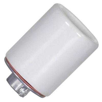 Satco 81318 - 3 Terminal Grounded Porcelain Glazed Keyless Socket with Metal Cap (80-1318)