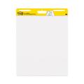 Post-it Easel Pads Super Sticky Vertical-Orientation Self-Stick Easel Pad Value Pack Unruled 25 x 30 White 30 Sheets 6/Carton