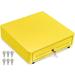 Cash Register Drawer for (POS) Point of Sale System with Round Corner 13 Removable Coin Tray 4 Bill/5 Coin 24V RJ11/RJ12 Key-Lock Media Slot Cash Till Money Drawer for Businesses Yellow