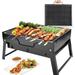 Barbeque - Freeboot BBQ Charcoal Grill Folding Portable Lightweight Barbecue Grill Tools for Outdoor Grilling Cooking Camping Hiking Picnics Tailgating Backpacking Party