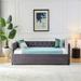 Twin Size Velvet Upholstery Daybed,Gray