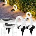 MLfire 4PCS Solar Ground Lights Solar Disk Light Solar Folding Aperture Lights Solar Warm Lights Step In-Ground Solar Buried Lights for Lawn Patio Yard Garden Pathway