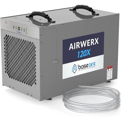 BASEAIRE 235 Pints Crawl Space Commercial Dehumidifier with Pump, AirWerx120X Dehumidifier for Basement, up to 3,300 sq. ft