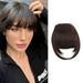 Fofosbeauty False Clip in Bangs Hair Bangs Extensions Neat Bangs on Fringe Bangs Real Hair with Temples Clip for Women Natural Color Washable/Dyeable 1B-97C