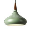 Etereauty Art Deco Pendant Light Vintage Lampshades Loft Pendant Lamp Retro Ceiling Light Loft Coffee Bar Kitchen Hanging Pendant Lamp 200x280mm (Green Black)
