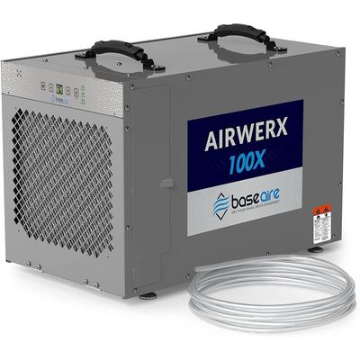 BASEAIRE 220 Pints Crawl Space Commercial Dehumidifier with Pump, AirWerx100X Whole Homes Dehumidifier for Basements
