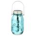 1pc Solar Plated Glass Ceramic Pot Lamp Outdoor LED Wishing Lamp Portable LED Night for Decor (Blue)