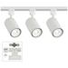 Pro Track 3-Head 15W LED Ceiling Track Light Fixture Kit Floating Canopy Spot Light White Modern Cylinder Kitchen 44 Wide