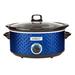 Brentwood Brentwoo 7 Qt. Slow Cooker Ceramic/Steel in Blue | 14.37 H x 9.45 W x 14.17 D in | Wayfair SC157N