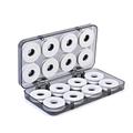 16pcs/lot Translucent Fishing Tackle Box Magnetic Design Spools Line Box Fishing Line Shaft Bobbin Fishing Tackle Fishing Rod Accessories