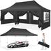 SANOPY Canopy 10 x 20 Pop Up Canopy Tent Heavy Duty Waterproof Adjustable Commercial Instant Canopy Outdoor Party Canopy with 6 Removable Sidewalls Carry Bag Black