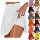 Sksloeg Tennis Skirt with Shorts for Women Tennis Skirts Golf Running Workout Athletic Skorts with Shorts Green 5XL