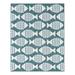 Blue 120 x 94 x 0.13 in Area Rug - Unique Loom Outdoor Coastal Indoor/Outdoor Area Rug Polypropylene | 120 H x 94 W x 0.13 D in | Wayfair 3197567