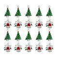 Alloy pendant charm 20pcs Xmas DIY Pendants Alloy Dangle Crafting Accessories for Necklace Bracelet Ankle Making (Christmas Tree and Bow Bell for Each 10pcs)