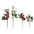 Artificial berry stems 4Pcs Artificial Berry Stems Christmas Berry Picks Holiday Party Supplies Random Style