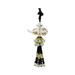 1Pc Crystal Bottle Gourd Car Pendants with Creative Gold Car Perfume Safety Hanging Ornaments(White)