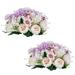 Fake Flowers Kissing Ball for Wedding Centerpieces Set of 2 Purple Artificial Flower Arrangements