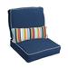 Mozaic Company Sunbrella Canvas Spa Corded Deep Seating Outdoor Cushion Set w/ Lumbar Pillow 23.5 In X 23 In X 5 In Acrylic | 5 H x 23 W x 23.5 D in | Wayfair