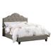 Red Barrel Studio® Tufted Low Profile Platform Bed Upholstered/Polyester in Gray | 57 H x 74 W x 89 D in | Wayfair C1169599DEBB4FD29B50CC0FAA071479